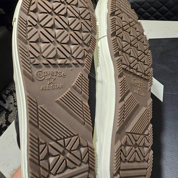 Converse Chuck Taylor All Star Waterproof Leather Boots Shoes BLACK MENS 10 NEW - Picture 5 of 9